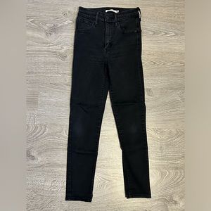Levi’s Mile High Super Skinny Black Jeans